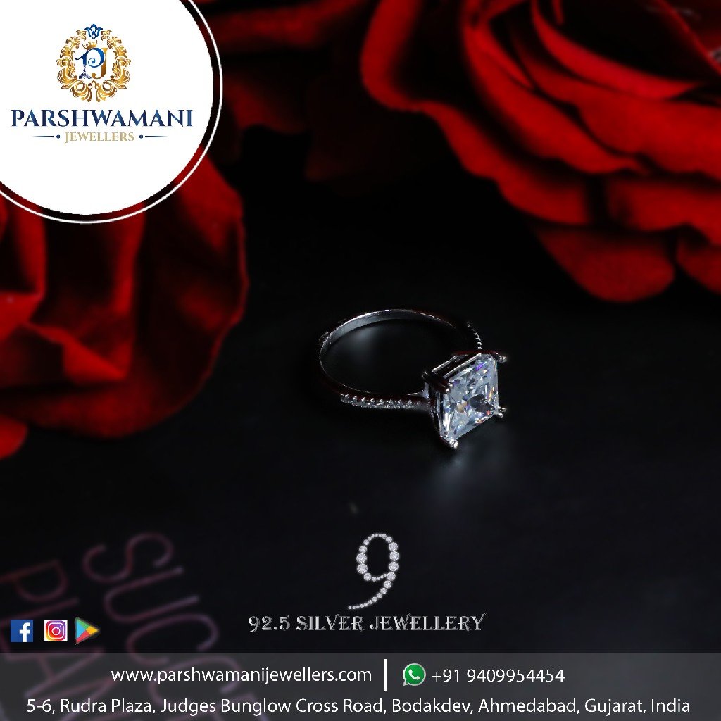 92.5 Sterling Silver Cz Cubic Zirconia ring for Women