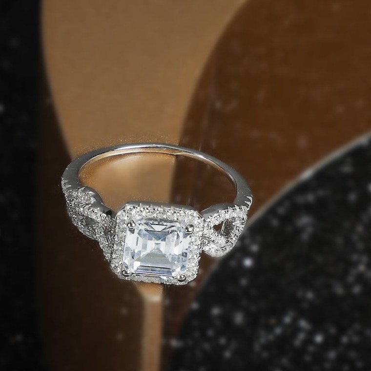92.5 Silver CZ Girl Ring PJ R001