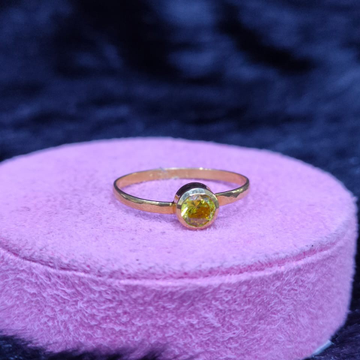22KT/916 Yellow Gold Real  Pokhraj  Delicate Ring...