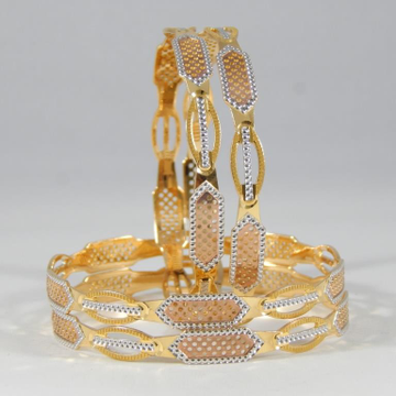 22KT Yellow Gold Entwined Appeal Bangles For Women