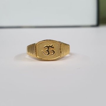 22Kt Yellow Gold Norrie Om Dull Polish Ring For Me...