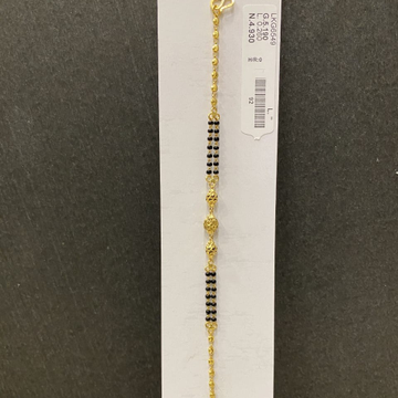 22KT/916 Yellow Gold rauni  Mangalsutra Bracelet F...