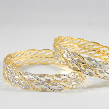22Kt Yellow Gold Vivid Winsome Bangles For Women