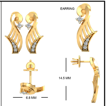 22Kt Yellow Gold Micaela Earrings For Women