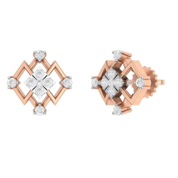 18KT Rose Gold Real diamond Designs For Women