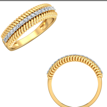 22Kt Yellow Gold Treasured Bond Ring For Women