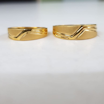 Yellow Gold Plated Stainless Steel Couple Rings