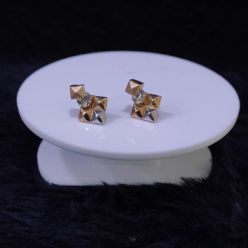 18KT/750 Rose Gold Sweiral Earrings For Women