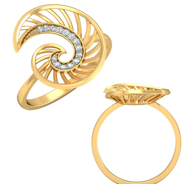 22Kt Yellow Gold Enlightening Ring For Women