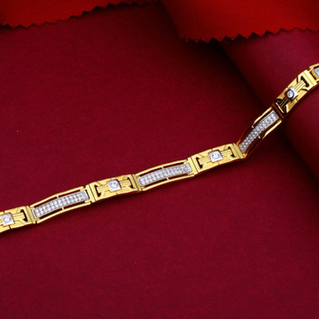 22KT Gold Striking Stone Bracelet For Men