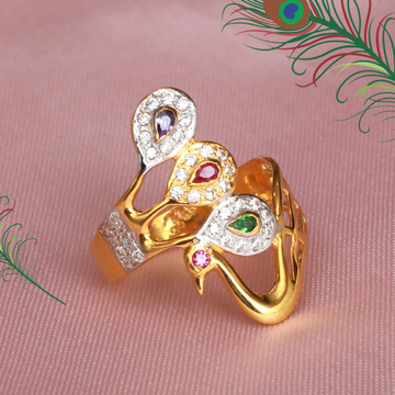 916 Gold Peacock Design ring PJ-R031