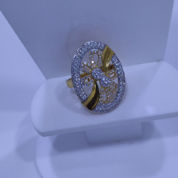 22KT/916 Yellow Gold Opulent Cz Stone Fancy Ring F...