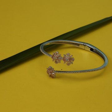 92.5 Sterling Silver Delicate Two Tone Cz Brecelet...