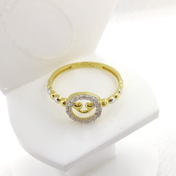 22KT Yellow Gold Emoji Shape Ring For Women