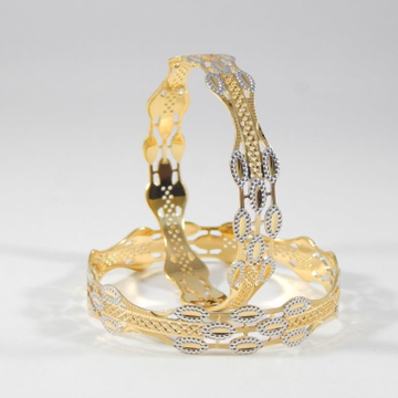 22KT Yellow Gold Synced Affection Bangles For  Wom...