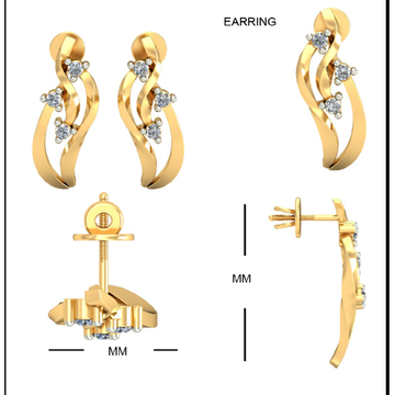 22Kt Yellow Gold Amphicis Earrings For Women