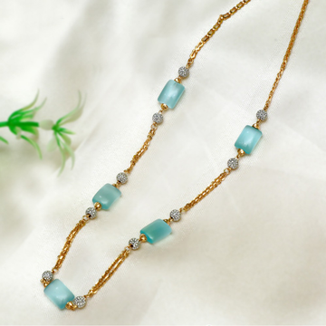 916 Gold Blue Stone Mala PJ-M001