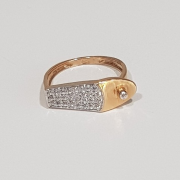 18KT Rose Gold Dazzling Fancy Cz Stone Ring for Wo...