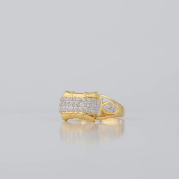 22KT/916 Yellow Gold Sander Cz Stone Fancy Ring Fo...