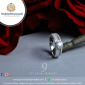 92.5 Sterling Silver  Cz Fancy ring for Women