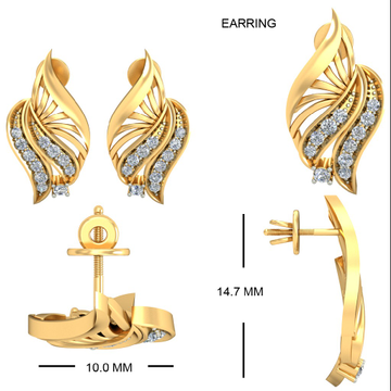 22Kt Yellow Gold Abhirami Earrings For Women