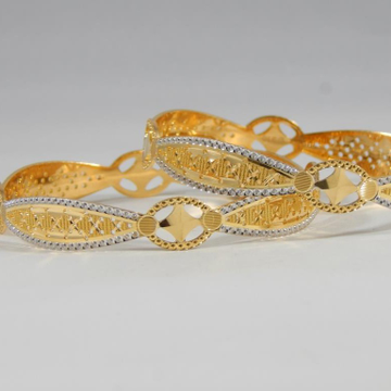 22Kt Yellow Gold Chisel Vision Bangles For Women