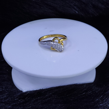 22KT/916 Yello Gold Fortuna Heart Ring For Women