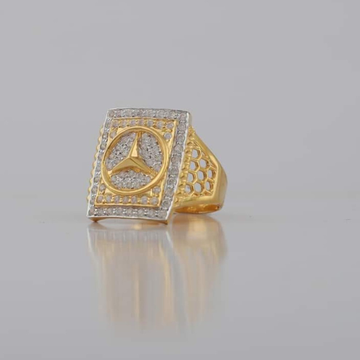 22kt/916 yellow gold mercedes benz symbols cz ston...