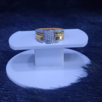 22KT/916 Yellow Gold Stout Cz Fancy Ring For Men
