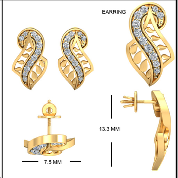 22Kt Yellow Gold Jael Earrings For Women