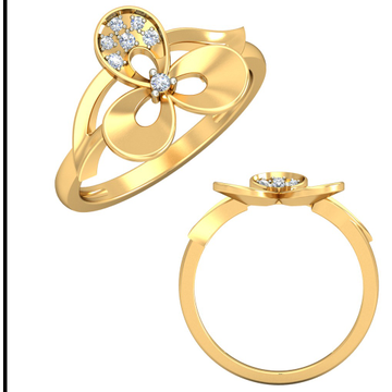 22KT Yellow Gold Figurative Folk Ring For Women