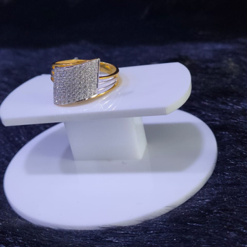 22KT/916 Yellow Gold Cz Stone Napkin Ring For Men