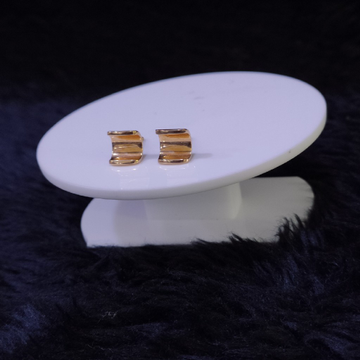 18KT/750 Rose Gold Curve Earrings For Women