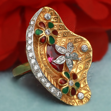 916 Gold Traditional Ring For Women PJ-R014