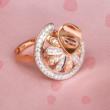 22KT Rose Gold Designer Ring For Wedding PJ-R025