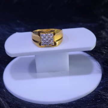 22KT/916 Yellow Gold Emmet Dull Polish Fancy Ring...