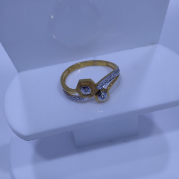 22KT/916 Yellow Gold Sleek Rodiyam Ring For Women