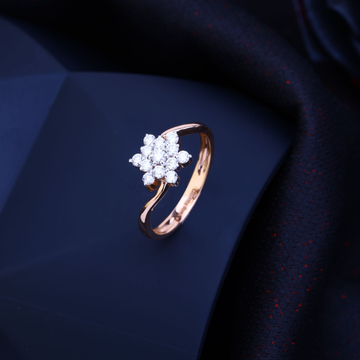 18K Gold Charm Diamond Ring