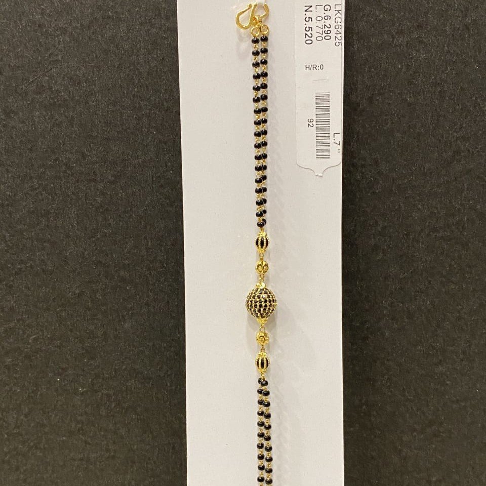 22KT/916 Yellow Gold Eternity Mangalsutra Bracelet For Women