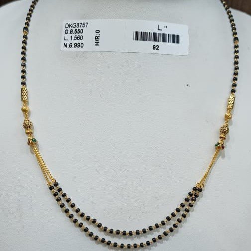 22KT/916 YELLOW GOLD FANCY SHRENI MANGALSUTRA GMS-003