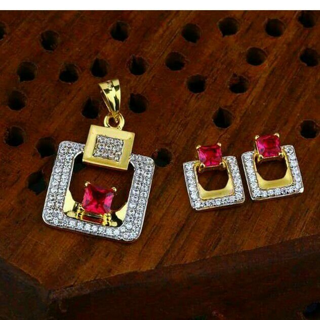 Classic Colour Stone pendent set 916