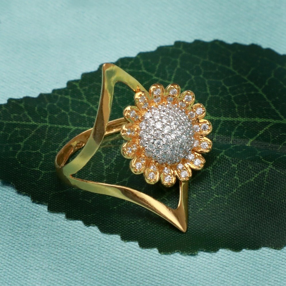 22KT Gold CZ Stylish Ring PJ-R005