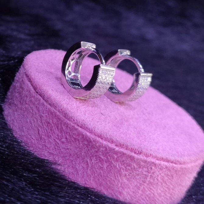 92.5 Sterling Silver Affinity Cz Fancy Earrings For Women