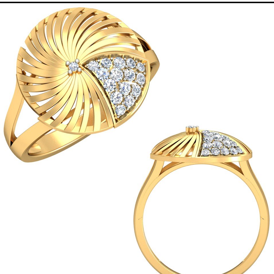22Kt Yellow Gold Fragrant Ring For Women