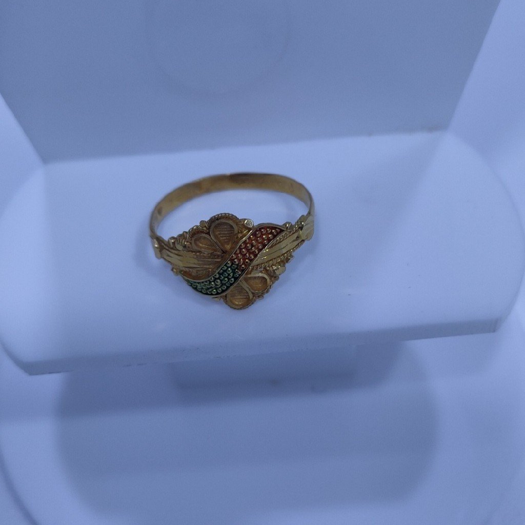 22KT/916 Yellow Gold Devotional Kalkati Ring For Women