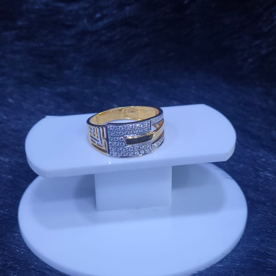 22KT/916 Yellow Gold Oriel Jali Design Rodiyam Fancy Ring For Men