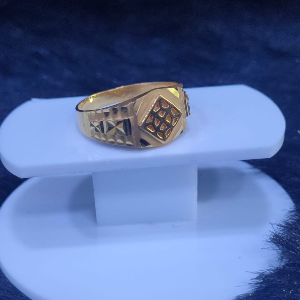 22KT/916 Yellow Gold Laney Plan Ring For Men