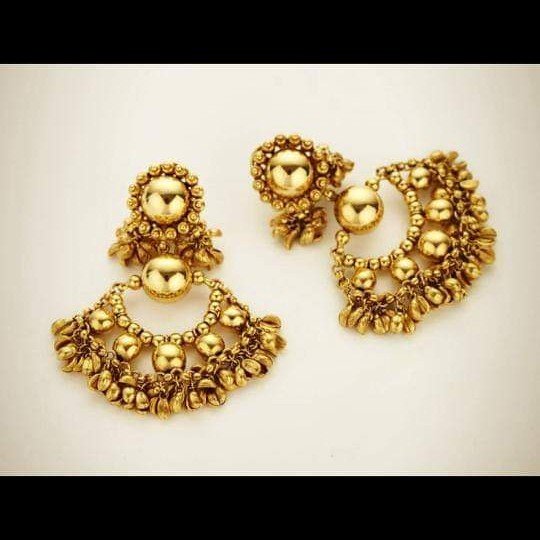 22KT Plain Gold Chand Shape For Women