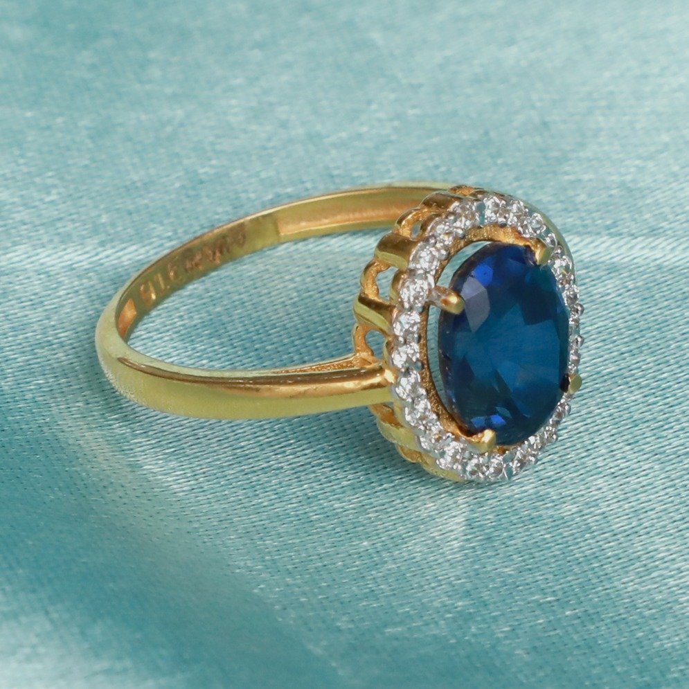 Blue Sapphire Silver Ring - Ladies 5.44 g – Viha Online