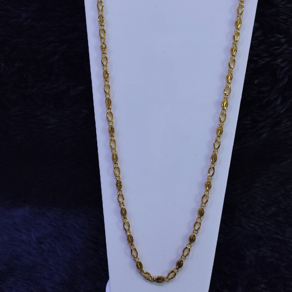 22KT/916 Yellow Gold Aanamra Fancy Chain For Unisex